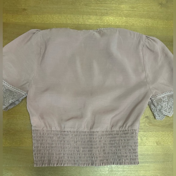Zara Women’s Dusty Pink Lacy Top XS - Picture 8 of 10